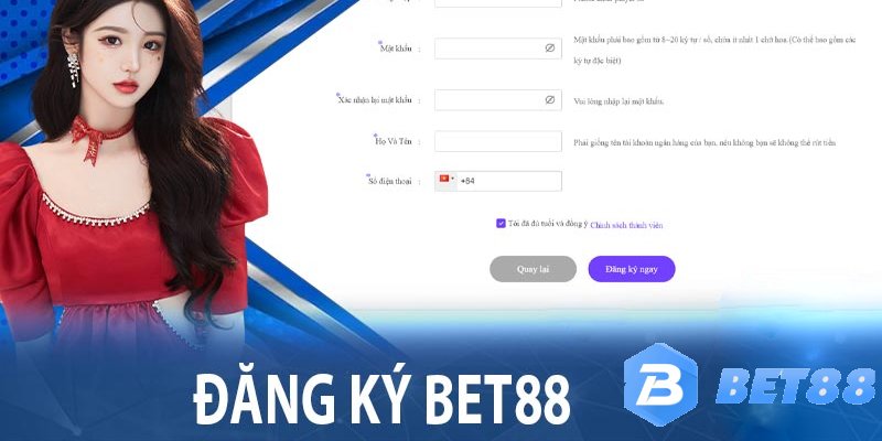 Đăng ký BET88 trên trang web 